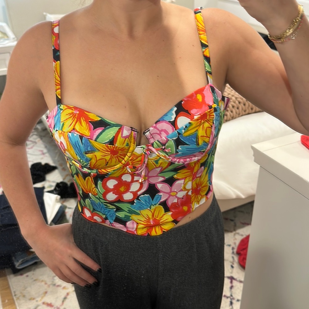 For love and lemons pattern tank top